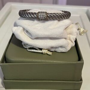 Judith Ripka Twisted Silver Bracelet